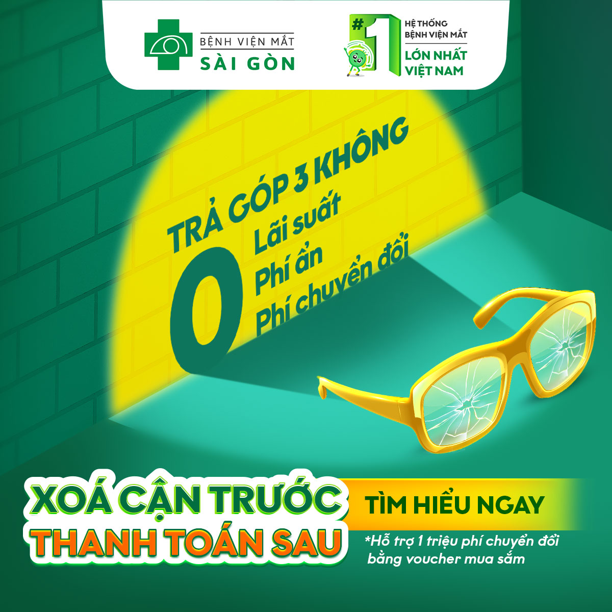 Cuối năm xoá cận trả góp nhẹ tênh tại Mắt Sài Gòn Nha Trang